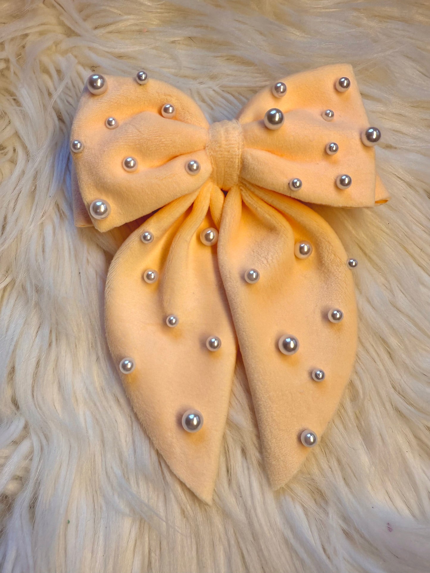 Soft Peach Plushy **MUST SELECT PEARL ADD ON IF WANTING PEARLS**