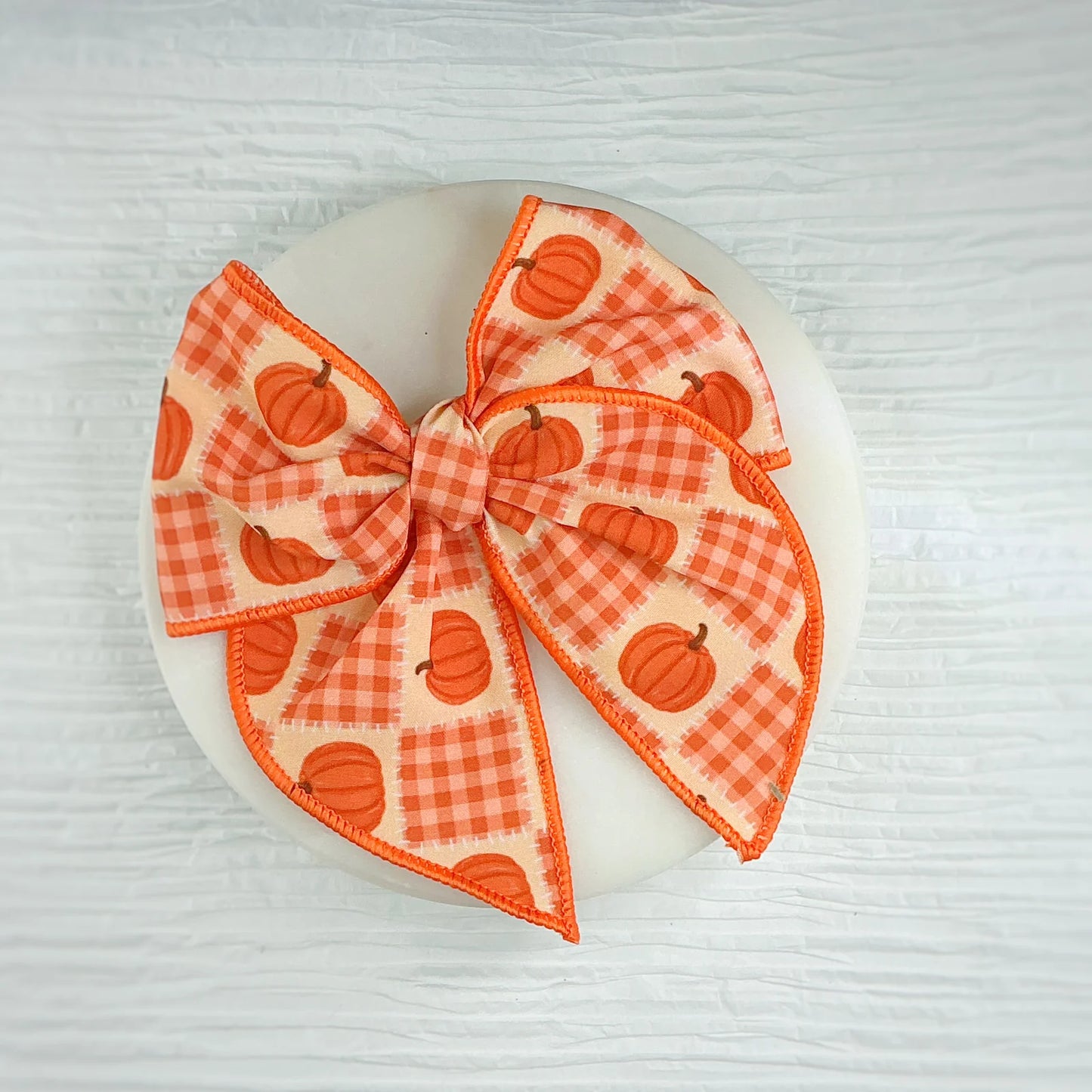 Plaid Pumpkin Fable Bow