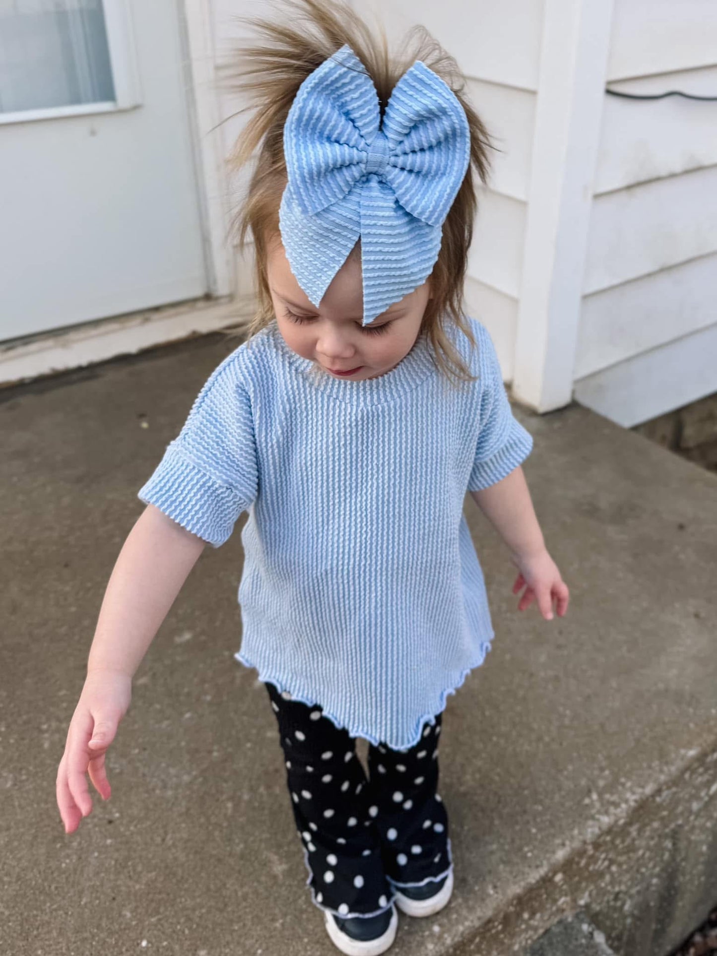 Powder Blue Waved Rib