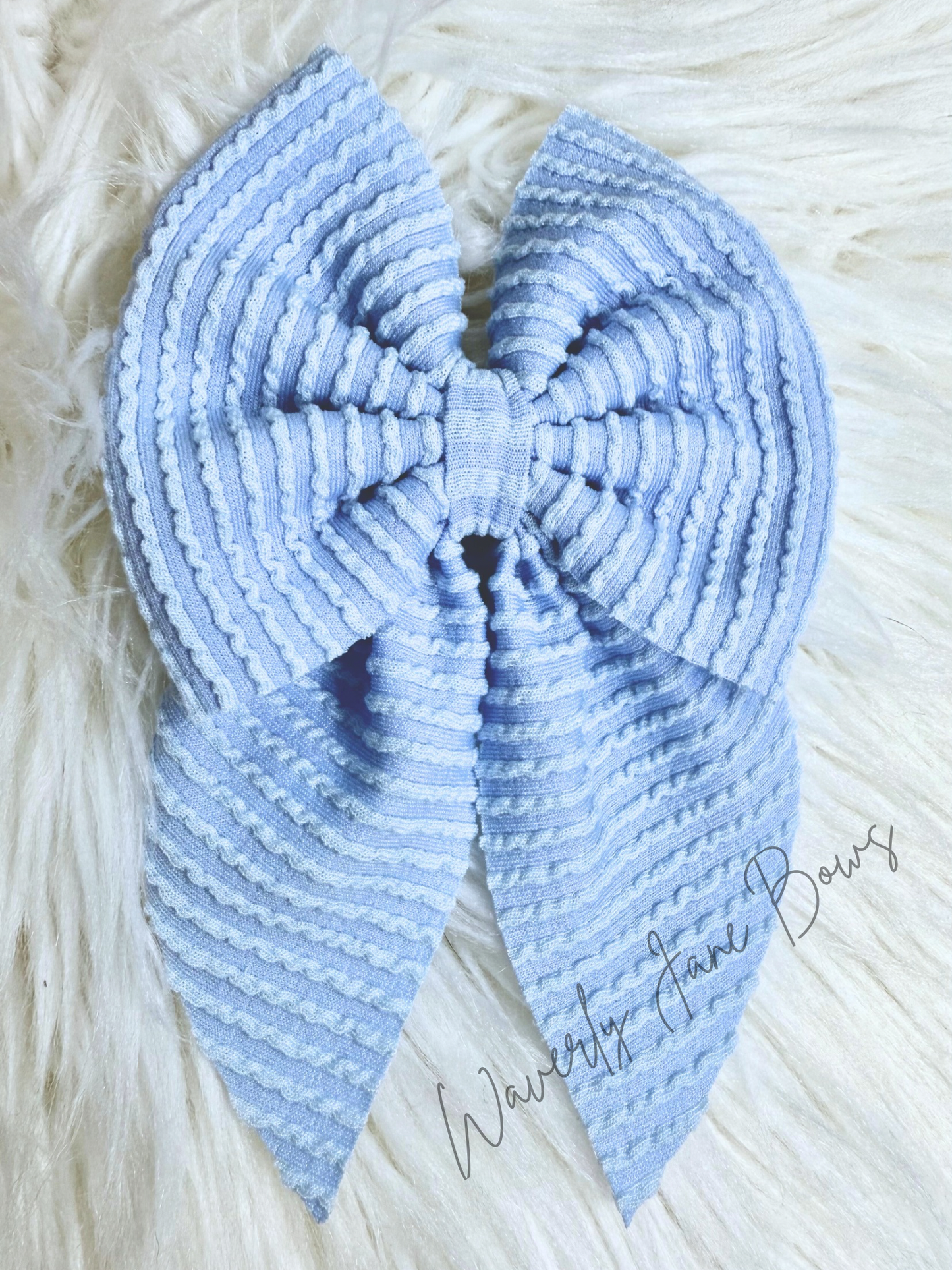 Powder Blue Waved Rib