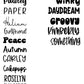 Autumn Leaves Solid Repeat Names Strip 1-30
