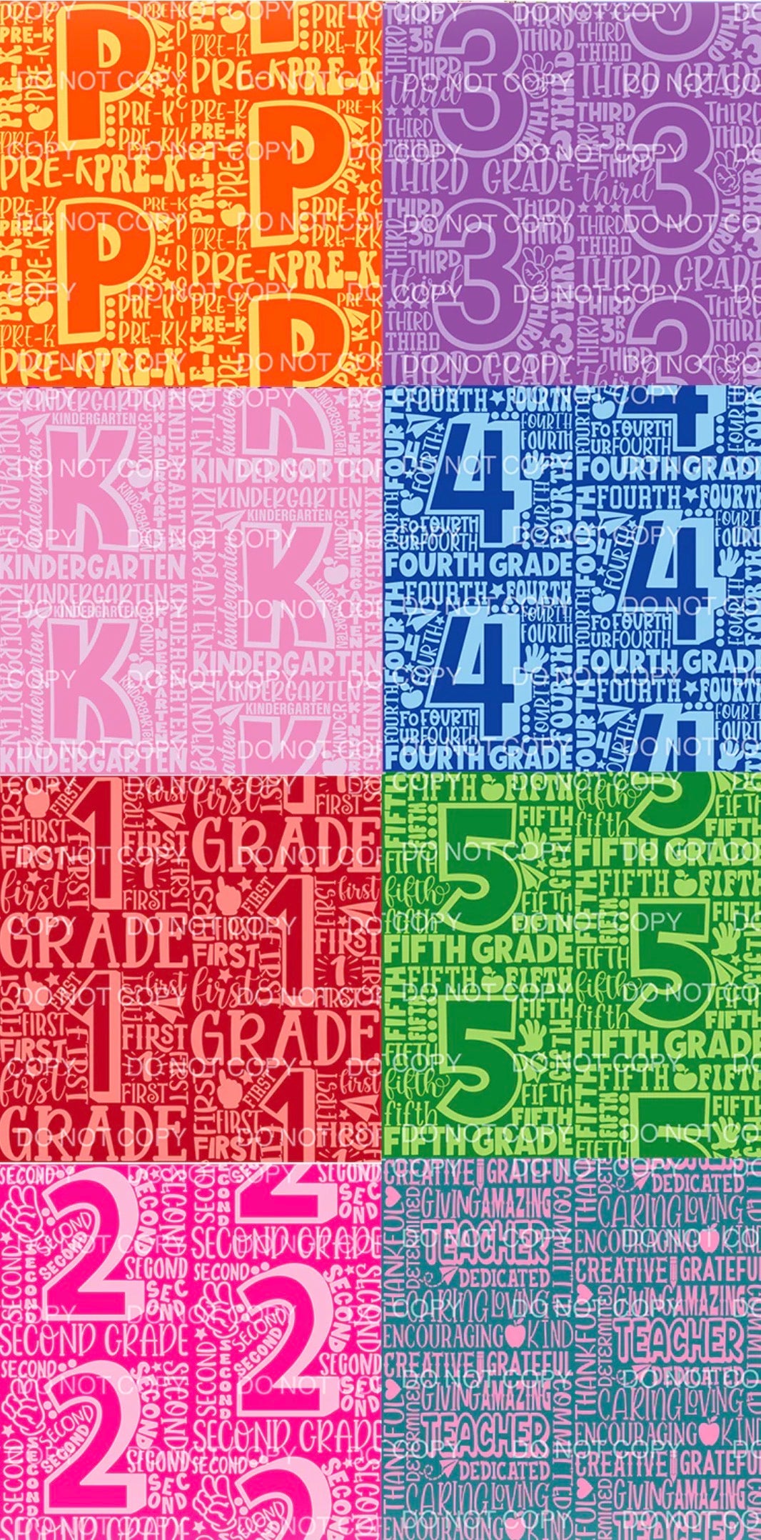 Grade/Teacher DESIGN ONLY, no name