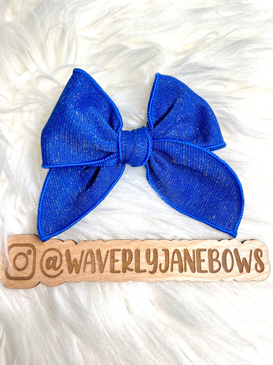 Sparkly Blue Fable Bow