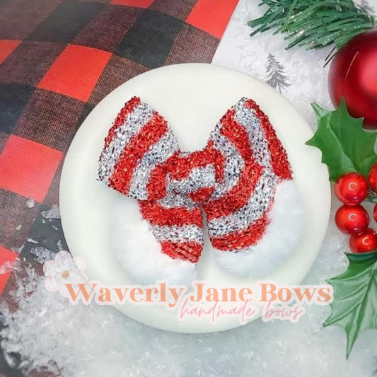 Fur Trim Striped Tinsel