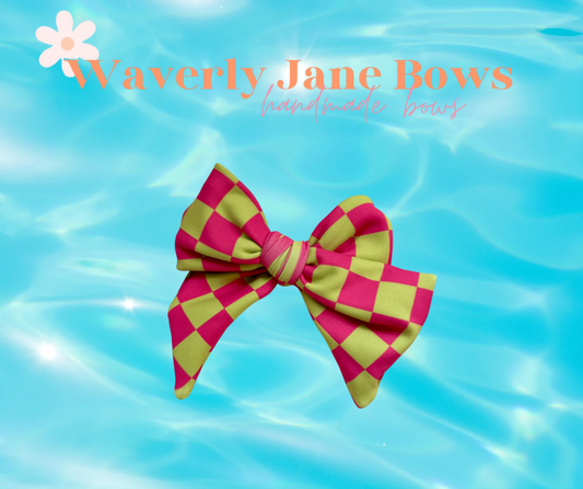 Pink/Green Checkered Swim