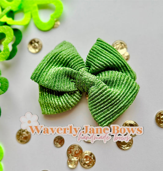 Green Shimmer Pleated