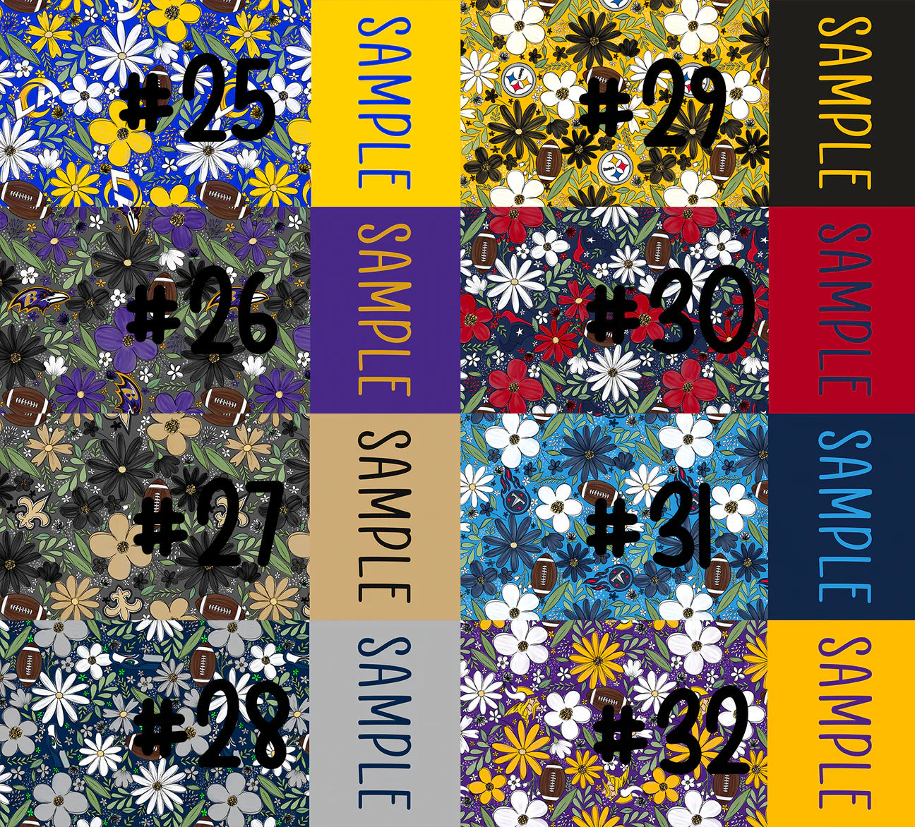 Floral Football 25-32