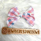 Multicolored Plaid Fable Bow