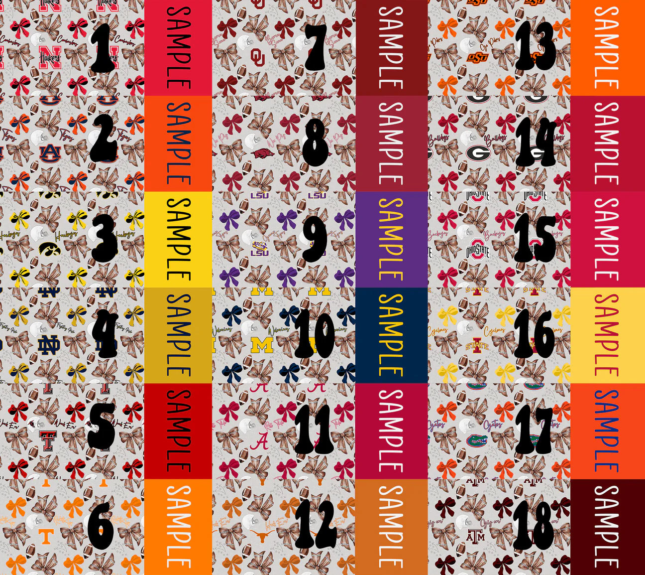 College Bows 1-18