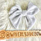 White Velvet Fable Bow