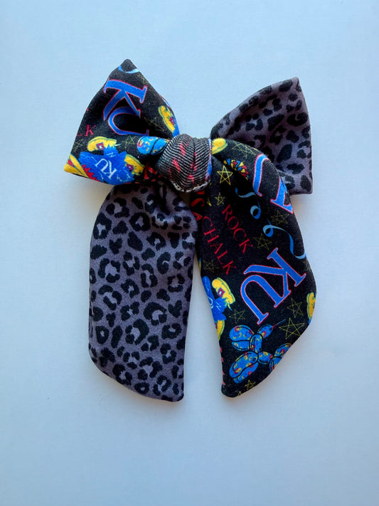 KU sewn sailor black leopard