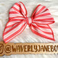 Coral Stripes Fable Bow