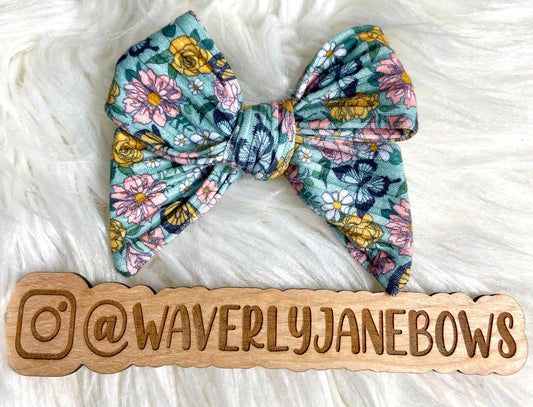 Butterfly Floral Fable Bow